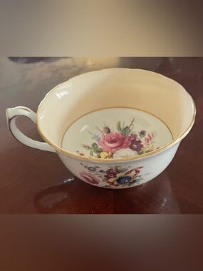 Vintage Hammersley & Co. Apricot Floral Tea Cup Bone China #3069, England